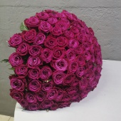 Букет гигант из 125 насыщенно розовых роз Шангри-Ла