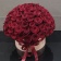 125 красных роз в шляпной коробке